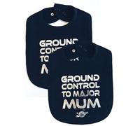 Baby Moo-Base per maggiore controllo ®-Bavaglino con scritta "Mum", motivo "David Bowie-Bavaglino per bebè, idea regalo