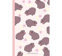 Baby Moo Deng Notebook: 6 x 9 inch - 120 pages | cute kawaii baby pygmy hippo animal Journal - Thailand Aesthetic.... for Kids, children, teens and adults
