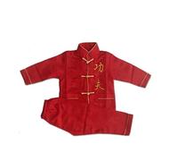 Baby N For Boys Kids Tradizionale Chinese Wing Chun Arts Set Fascia, Colore: rosso, 4 anni