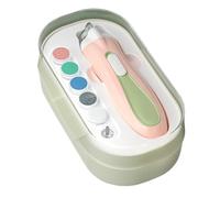 Baby Nail Care Electric - Materiale ricaricabile, Luce a LED | Flippers per unghie professionali con copertura per polvere, file di unghie automatiche per bambini, bambini, strumento di toelettatura p