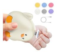 Baby Nail , Chicken Shaped Electric Grinder, 2,76 x 2,76 IN Fingernail File, 6 Replacement Grinding Heads, Ergonomic Design, Safe Child Care Tool for and Adult