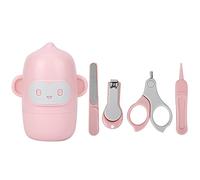 Baby Nail Clipper File per chiodi a forbici pinzette per neonati kit manicure strumento di toelettatura set rosa blu per bambini (Big Ear Monkey Clippers Falling Cherry Pink)