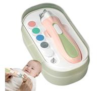 Baby Nail Clippers, Professional Nail with Dust Cover, Rechargeable Automatic File, Fingernail Clippers with LED Light, Type C Charging, for Beauty Personal Care