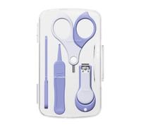 Baby Nail Kit, Safety Grooming Set, Baby Manicure Pedicure Trimmers, Rotondo Scissors and Tweezers, Ideal for Baby Boys and Girls, Soft Care, 3,23 x 5,35 pollici