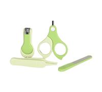 Baby Nail Kit, Safety Grooming Set, Baby Manicure Pedicure Trimmers, Rotondo Scissors and Tweezers, Ideal for Baby Boys and Girls, Soft Care, 3,23 x 5,35 pollici