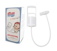 Baby Nasal Aspirator, Manual Snot Sucker with Removable Nozzle, Gentle Mucus Removal Device, Infanted Nasal Cleaner Perfect for Hygiene, Home Care, and Travel Use, 19cm White
