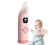 Baby Nasal Aspirator, Snot Sucker, 2.1x1.9x6.8 Inches Size Rechargeable Cleaner 3 Suction Levels and Silicone Tips, Soothing Light & Music for Infant Use