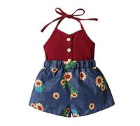Baby Neonato Pagliaccetto Tutine per neonati Jumpsuit tinta unita Confortevole e Leggero Regalo Festa della Mamma Bambina 0-18 Mesi