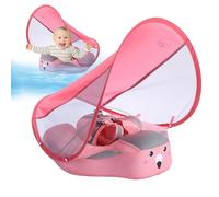 Baby nuoto galleggiante con baldacchino, fondo piscina bambino nuoto anello allenamento nuoto con cinghia aderente per ragazze ragazzi | Baby Pool Float, piscina galleggiante non in