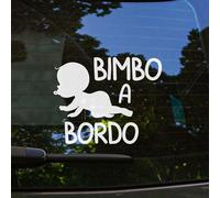 Baby on Board adesivo auto, Bimbo a Bordo per auto 16 x 13 cm, Bebe a Bordo Adesivo Resistente agli UV e Impermeabile