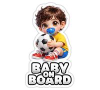 Baby on Board - Adesivo in vinile per auto, 15 x 8,5 cm, resistente alle intemperie e ai raggi UV, autoadesivo, laminato per una maggiore protezione, antigraffio e intenso, design personalizzato