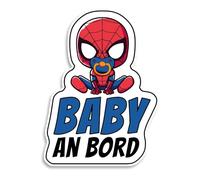 Baby on Board - Adesivo per auto, Superhero a bordo, resistente alle intemperie e ai raggi UV