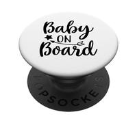 Baby On Board - Annuncio di gravidanza divertente per feste PopSockets PopGrip Adesivo