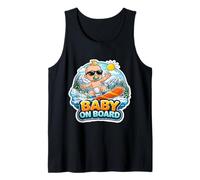 Baby On Board Cute Boy Snowboard Snowboarder Sport Invernali Canotta