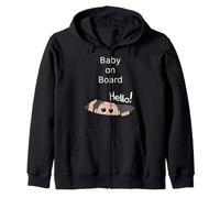 Baby on Board, Maglietta per Bambini Che sbircia la Gravidanza Felpa con Cappuccio