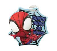 Marvel Spidey Baby on board con grafica di Spidey, forma a ragnatela e attacco a ventosa, segnale bimbo a bordo