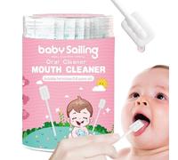 Baby Oral Cleaner | 30 pezzi facile pulizia della bocca del bambino pulitore della lingua | Riduce il disagio pulitore delle gengive del bambino | Garza pulisci lingua del bambino per la cura della