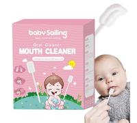 Baby Oral Cleaner | 30 pezzi facile pulizia della bocca del bambino pulitore della lingua | Riduce il disagio pulitore delle gengive del bambino | Garza pulisci lingua del bambino per la cura della