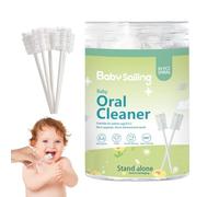 Baby Oral Cleaner - Spazzolino da denti in garza | Pulisci lingua con manico in carta | Forniture per la pulizia orale a sutura stretta per casa, viaggi, hotel e all'aperto