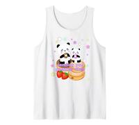 Baby Panda Donuts Lovers Rosa Stelle Blu, Vibrazioni Positive Canotta