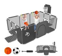 Baby park 182x122 cm rete traspirante cestino basket calcio centro attività