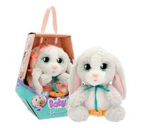 BABY PAWS Bunny, cucciolo con suoni che apre e chiude gli occhi e include un sacchetto di ovatta, giocattolo regalo per bambini dai 18 mesi in su
