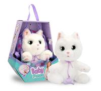 BABY PAWS Gatto, Cucciolo di Peluche Interattivo con Suoni che Apre e Chiude gli Occhi e include una Borsa-Copertina, Giocattolo Regalo per Bambini dai 3 Anni in su