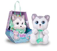 Baby Paws Husky, Peluche Interattivo con Suoni, Apre e Chiude gli Occhi ed Include Borsetta, Copertina, Giocattolo Bambine e Bambini +3 Anni