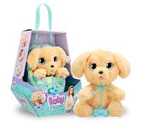 BABY PAWS Labrador, Cucciolo di Peluche Interattivo con Suoni che Apre e Chiude gli Occhi e include una Borsa-Copertina, Giocattolo Regalo per Bambini dai 3 Anni in su