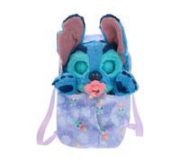Baby paws stitch, cucciolo interattivo come il personaggio disney, con suoni, ciuccio e borsetta-copertina