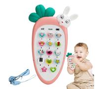 Baby phone giocattolo - Carota in plastica, con musica e luce, smartphone educativo per bambini, gioco di ruolo, giocattolo per mordere con rumori, idea regalo per bambini dai 6 mesi in su, e ragazze