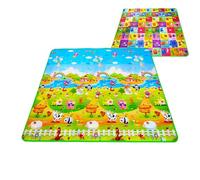 Baby pieghevole tappetino da gioco - grande tappeto non slip imbottito | Dolce tappeto per bambino, comoda area giochi per gattonare, giocare, regalo di nascita, accessorio per la stanza dei bambini
