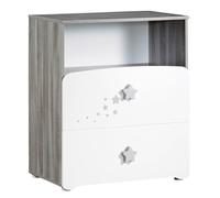 Baby Price New Nao - Cassettiera con fasciatoio e 2 cassetti + ampio spazio a giorno