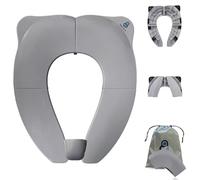 Baby Proof Me Essentials Copriwater per bambini, con paraspruzzi, pieghevole, da viaggio, con custodia, antiscivolo, per bambini (grigio)