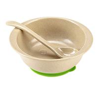 Baby Protezione Ambientale Portatile Infrangibile Resistente A Ventosa Integratore Alimentare Ciotola Cucchiaio Set Combinazione Verde