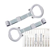 Baby Pull Up Rings, 2X Baby Play Pen Pull Up Handles Walking Assistant, Portable Activity Toys Safety Exercise Bed Stand Up For Toddler, Kids, And Learning Development