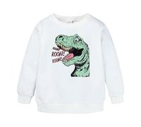 Baby Pullover 56 Giovani Ragazzi Ragazzi Ragazze Bambini Unisex Cartoon Animali Dinosauri Stampato Felpa Felpa Felpa con Cappuccio Per Ragazze Ragazzi Con Fori Ragazzi, bianco, 1-2 Anni