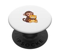 Baby Punch Scimmia abbracciare la sua strada attraverso PopSockets PopGrip Adesivo