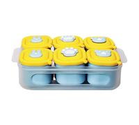 Baby Puree Freezer Tray with 6 Silicone Cavities, Reusable Baby Food Storage Mold with Lid, Dust-Proof Puree Organizer for Children, Ideal for Business Use in Rentals Hotels Restaurants or Home