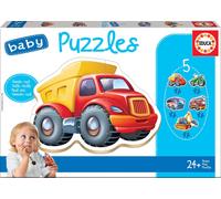 baby puzzle veicoli 5 in 1 di educa (3-5 pezzi)
