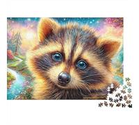 Baby Raccoon by A Forest Stream Puzzle Da 1000 Pezzi Cute Raccoon Sfidante E Di Ingegno Per Tutte Le Età 70x50cm/1000pcs