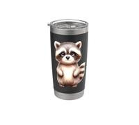 Baby Raccoon Chibi Bicchiere termico in acciaio inox doppia parete