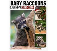 Baby Raccoons Calendar 2025-2026: Monthly Planner Jan 2025 to Dec 2026, Thick & Sturdy Paper, Unruled Blocks, Eco Friendly, Great Gifts For Beloved Fan, US Holidays, Kalendar, Calendrier