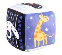 Baby Rattle Ball, Fabric Sensory Tag Toy, Soft Easy-Grip Colorful with Built-in Bell 4.13x4.13x4.13 inches, for Toddler Tactile Play and Development, Various Styles and Colors