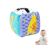 Baby Rattle Ball, Soft Fabric Hand Grasping Ball, Colorful Tag Sensory Ball, Soft Textured Sensory Ball, Easy Grasp Classic Ball, Boosts Cognitive Skills, Stimulates Child Development For Toddler