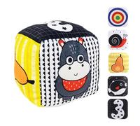 Baby Rattle Ball, Toddler Soft Ball, Hand Grasping Ball, Colorful Tag Balls with Soft and Design 4.13 x 4.13 x 4.13 Inches for Sensory and Grasp Development (1 pezzo)