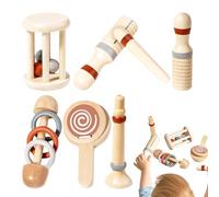 Baby Rattle Shaker, Wooden Crochet Toys, Educational Infant Handheld Shaking, Sensory Development Toy for , Toddler, Shower, Birthday, Holiday, Nursery, Travel, Playtime