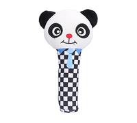 Baby Rattle Toy - Materiale di cotone morbido, booster cognitivo visivo, giocattolo portatile resistente e lavabile per lo sviluppo infantile (Black and white panda)