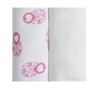 Baby Rosa & White - Coperta in mussola extra large, 120 x 120 cm, 100% cotone