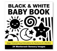 Baby’s First Black & White Book: High Contrast Visual Stimulation for Newborns (0-6 Months) | 26 Montessori Images for Infant Brain Development